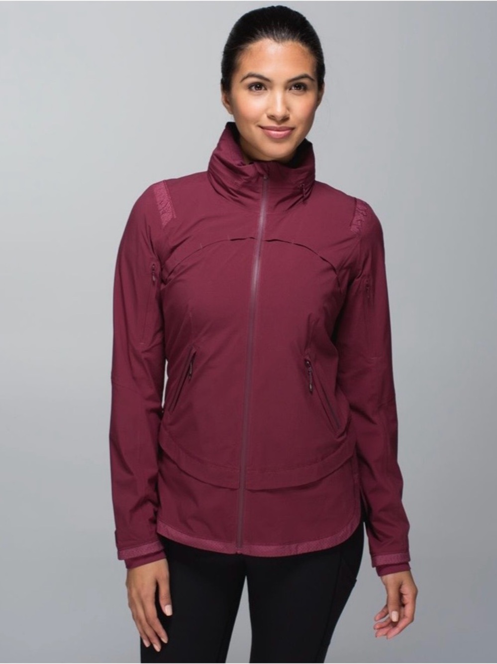 Lululemon Women’s Rain Runner Maroon Full-Zip Utility Jacket